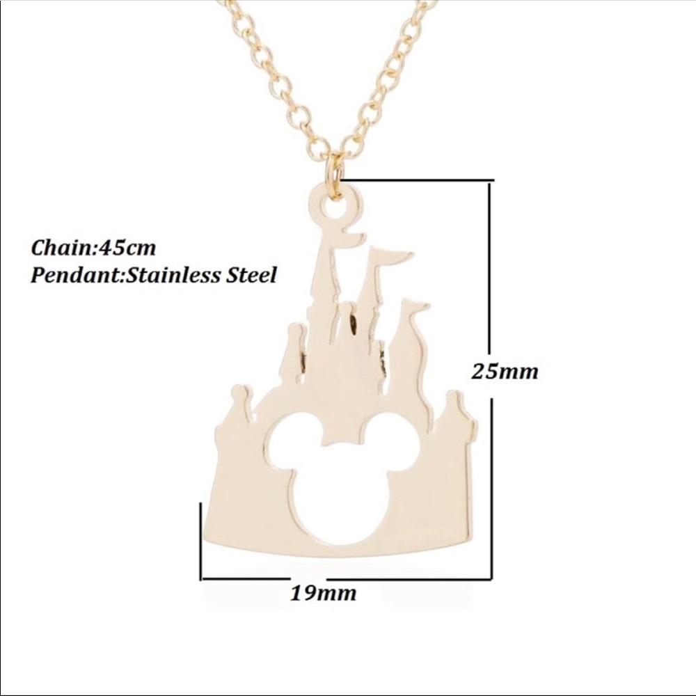 Brand New Mickey Mouse Disney Castle Necklace - Picture 3 of 6